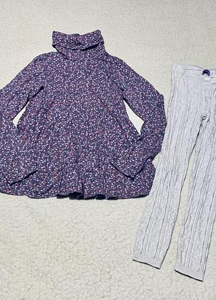 Платье - гольф туника +лосины вязаные трикотажные f&f benetton