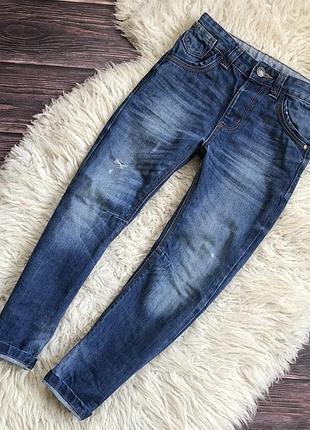 Джинси завужені узкачи сині з потертостями