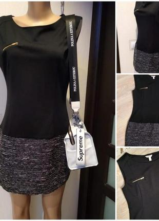 Стильне чорне вечірнє плаття міні