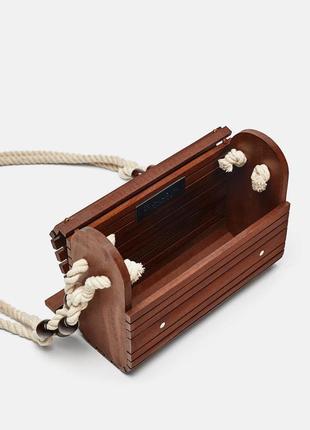 Эксклюзивная деревянная сумочка zara3 фото