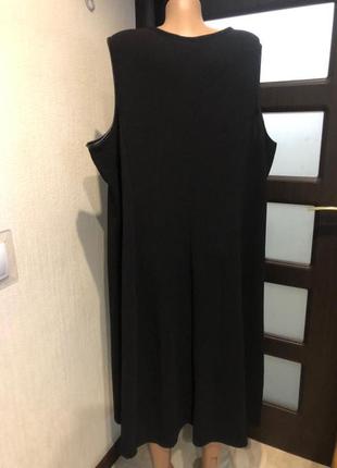 Отличное черное платье миди с гипюром3 фото