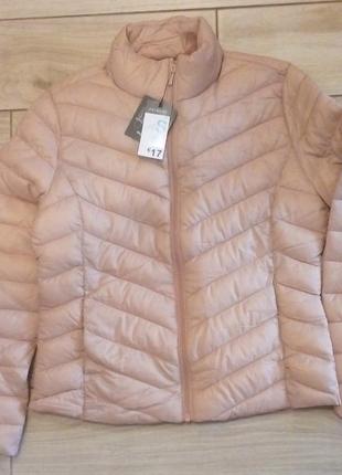 Легка куртка на синтепоні,пудра, s m