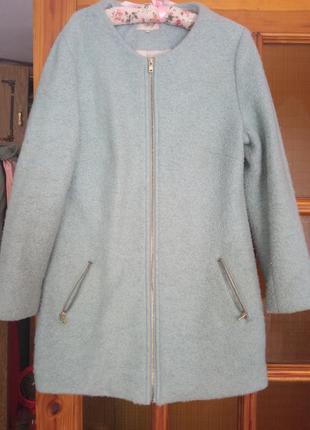 Стильное пальто на молни 12 размер