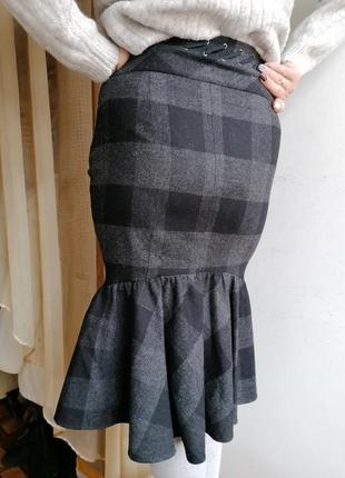 😎практически новая юбка karen millen /модная клетка/3 фото