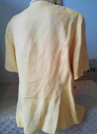 Блуза кардиган canda 100% лен.2 фото