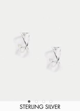 Срібні сережки, серебряные серьги гвоздики kingsley ryan с сайта
