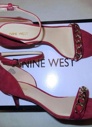 Актуальные замшевые босоножки на шпильке nine west размер 39 us 8,53 фото