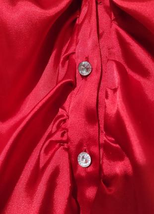 Стильная, нарядная рубашка блуза красного цвета 9