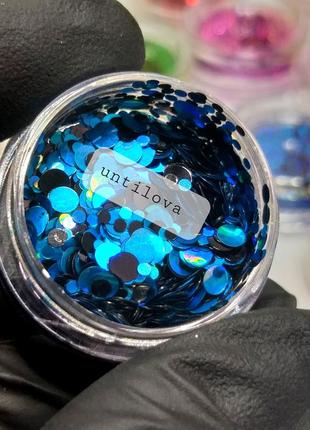 254 камифубики кружочки конфетти для дизайна ногтей, глиттер блестки