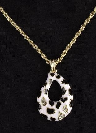 🏵️эксклюзивный кулон подвеска на цепи в стразах, новый! арт.266