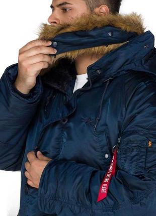 Мужская куртка аляска n-3b parca blue alpha industries4 фото