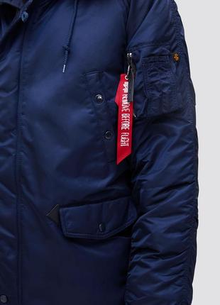 Чоловіча куртка аляска n-3b parca blue alpha industries3 фото