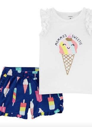 Картерс шорти + футболка на 4т {3-4 рочки}