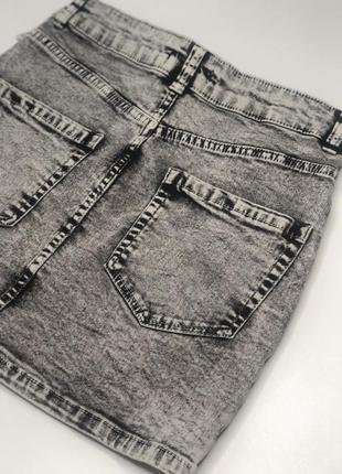 Стрейчевая джинсовая юбка, bershka, идеальное качество! новая!8 фото