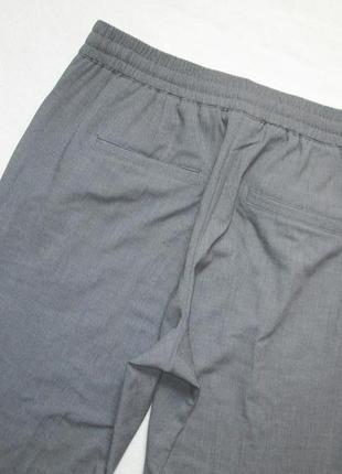 Шикарные стильные брюки джоггеры серый меланж с подкотами высокая посадка bonprix5 фото