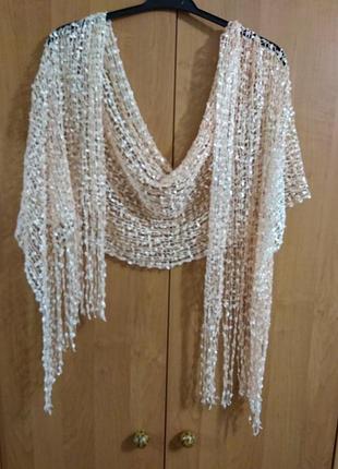 Ніжний шарф, шаль з люрексом шарфик