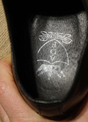 Формальные черные кожаные туфли-оксфорды vincent adf antonio di frenna italy 45 р.4 фото