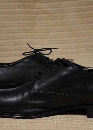 Формальные черные кожаные туфли-оксфорды vincent adf antonio di frenna italy 45 р.6 фото