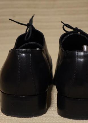 Формальные черные кожаные туфли-оксфорды vincent adf antonio di frenna italy 45 р.9 фото