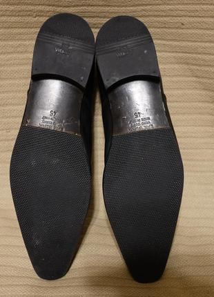 Формальные черные кожаные туфли-оксфорды vincent adf antonio di frenna italy 45 р.10 фото