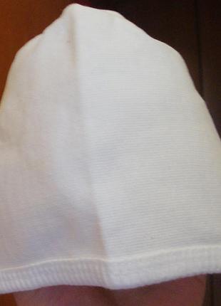 Шапка біла сорочка 0-3 міс.