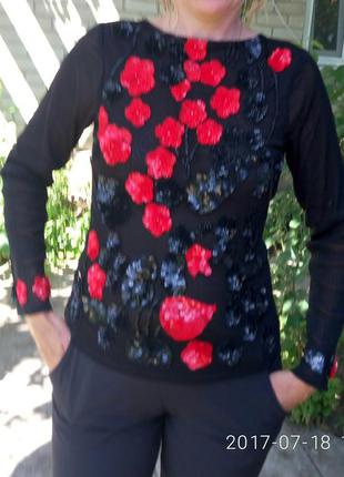 Блуза, кофточка с бисером и паетками2 фото