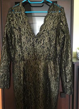 Нарядное платье с напылением батал marks & spenser