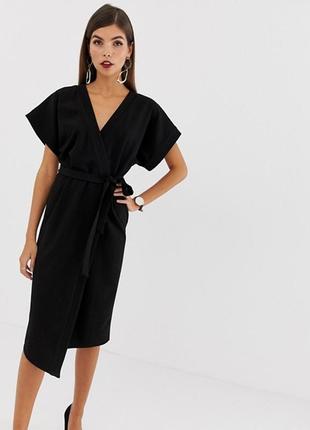 Сукня міді з запахом asos design кімоно1 фото