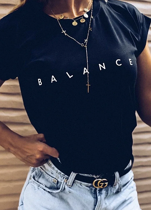 Футболка женская, качественная, стильная, balance, 4 цвета, 15ко