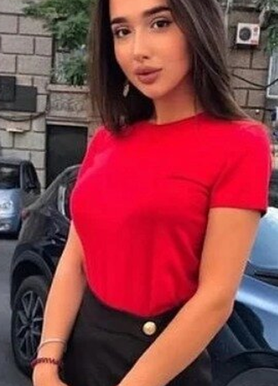 Футболка женская однотонная, качественная 4 цвета 13ко