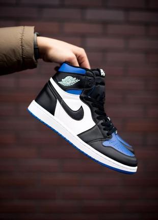 Кросівки найк айр джордан сині nike air jordan 1