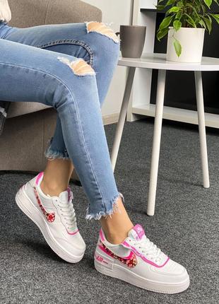 Nike air force flowers, женские демисезонные кроссовки найк