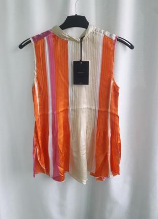 Блуза плиссе,плиссированная блузка-безрукавка1 фото