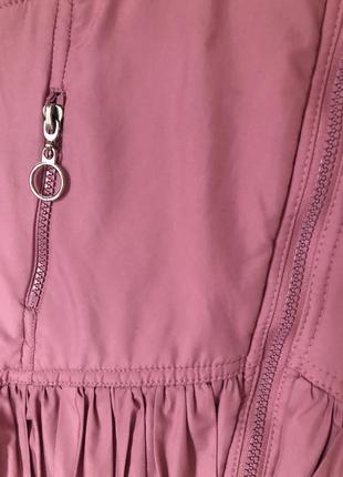 Пудровый пуховик , длинная розовая куртка roberto cavalli с мехом кролика  ( есть нюанс )7 фото