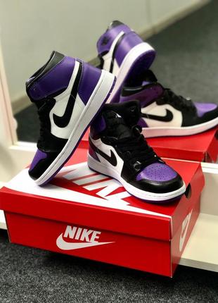 Кроссовки женские найк джордан💜🖤💜 nike air jordan💜🖤💜