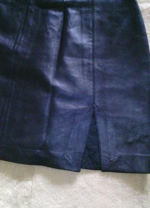 Тренд кожаная  весна!кожаная мини юбка из 100 % натуральной кожи 38-40