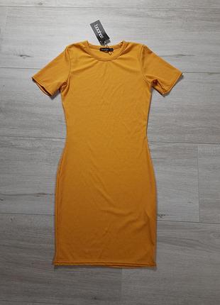 Платье футляр  в рубчик boohoo xs 34
