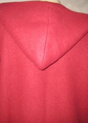Халат бордо с капюшоном флисовый с запахом6 фото