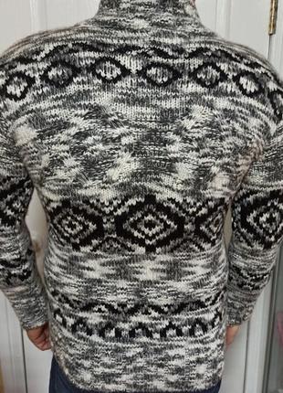 Мужской свитер шерсть крупная вязка2 фото