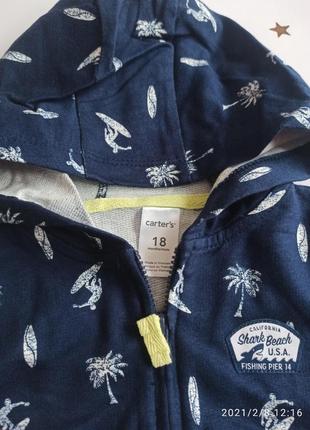 Комплект пальмы набор : кардиган  боди бодик короткий рукав штаны  картерс carters3 фото
