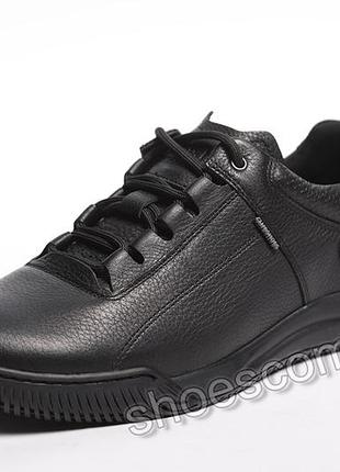 Чоловічі шкіряні кросівки clubshoes 20/3 чорні1 фото