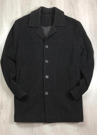 F9 пальто темно-серое длинное tom england шерстяное шерсть
