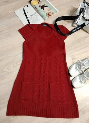 Теплое бордовое платье сарафан трапеция5 фото