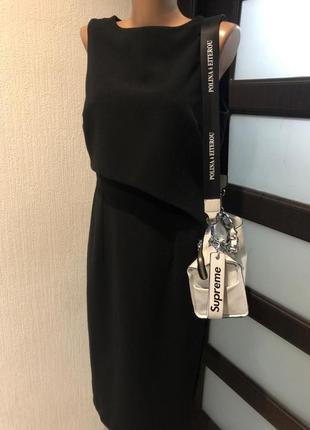 Шикарное оригинальное черное платье миди сарафан2 фото
