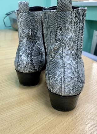 Короткі черевики козаки змія пітон сірі2 фото