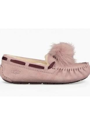 Розовые зимние мокасины ugg australia1 фото