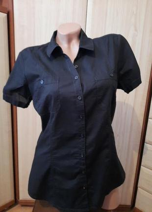 Чорна сорочка/жіноча рубашка1 фото