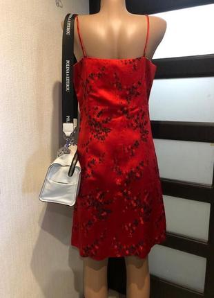 Шикарное вечернее красное платье сарафан4 фото