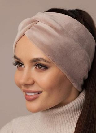 Велюровая повязка-чалма