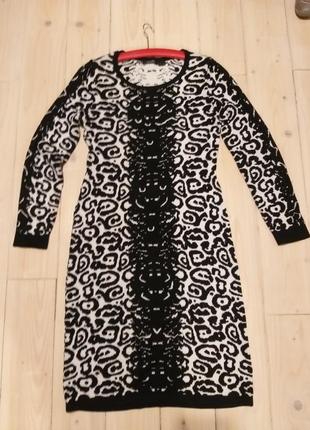 Тёплое платье бренда esmara с длинным рукавом,принт леопард размер м5 фото
